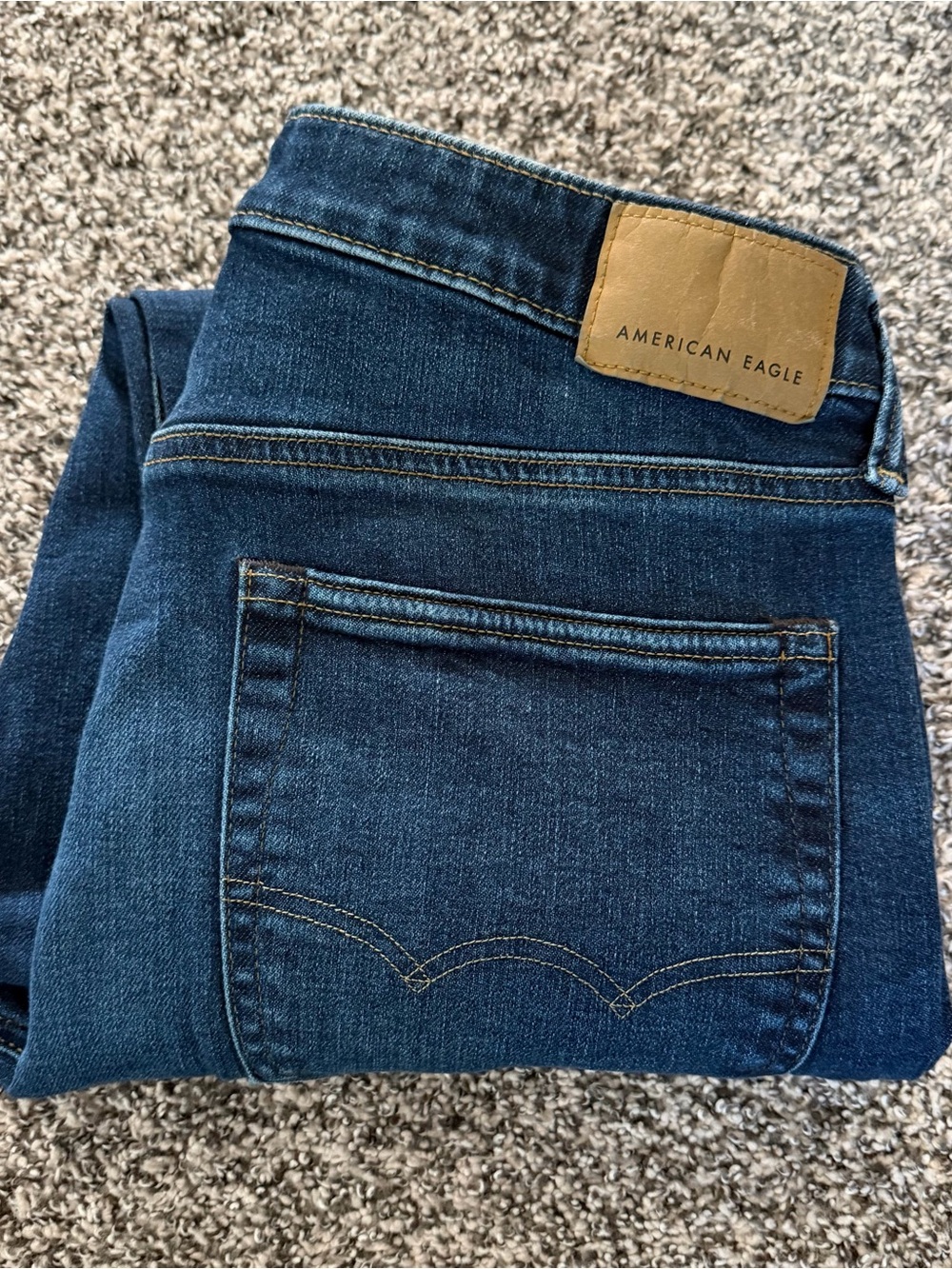American Eagle Mens Jeans 31x30 Slim Straight AirFlex+ Stretch Medium Wash Denim